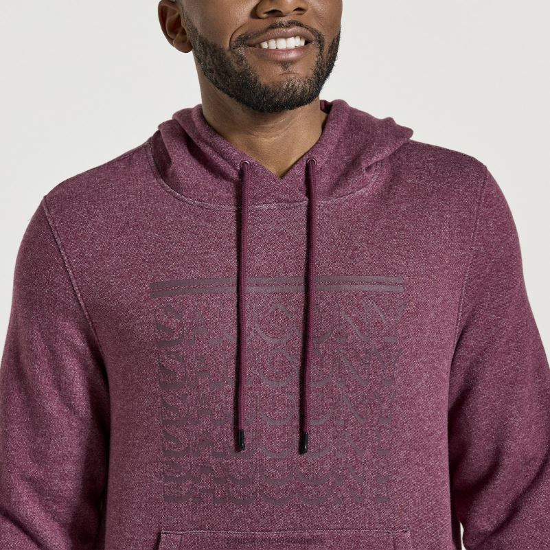 Saucony Men Rested Hoodie 8460X388 Stone Heather