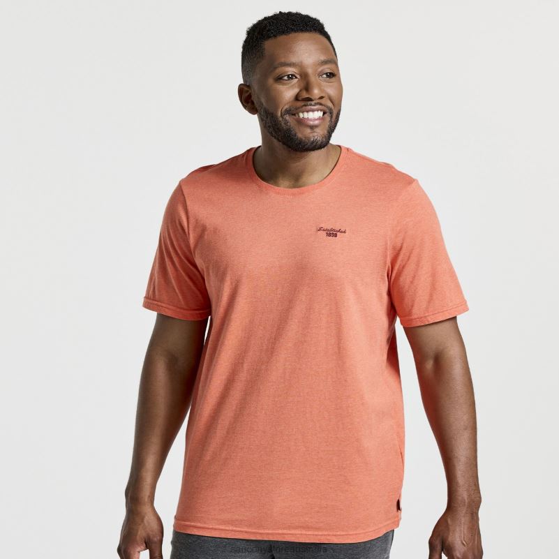 Saucony Men Rested T-Shirt 8460X356 Ember Heather