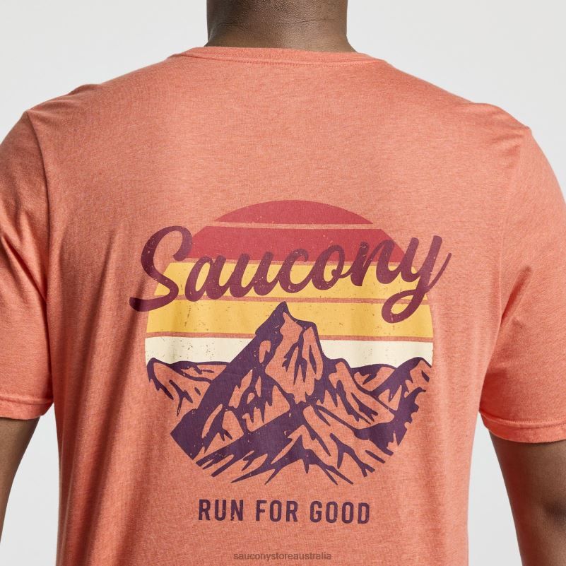 Saucony Men Rested T-Shirt 8460X356 Ember Heather