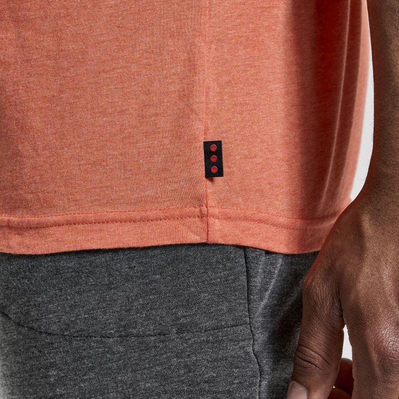 Saucony Men Rested T-Shirt 8460X356 Ember Heather