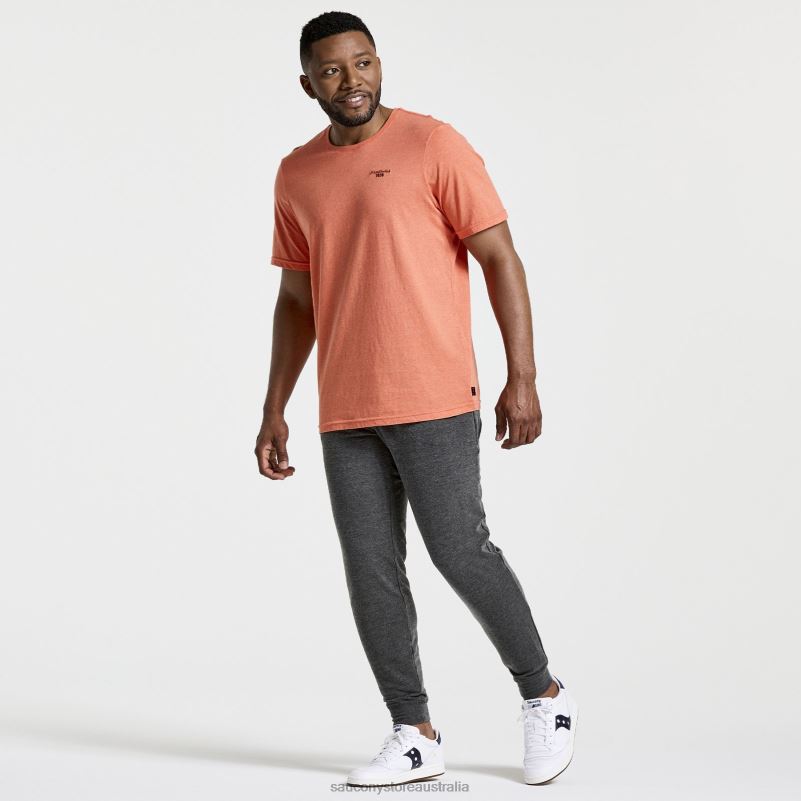 Saucony Men Rested T-Shirt 8460X356 Ember Heather