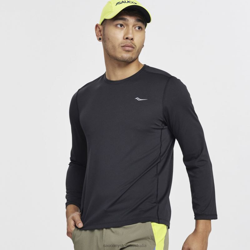 Saucony Men Stopwatch Long Sleeve 8460X337 Black