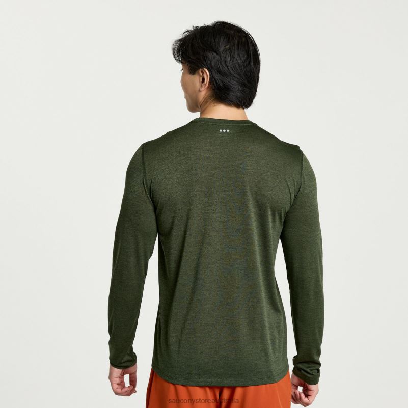 Saucony Men Stopwatch Long Sleeve 8460X338 Climbing Ivy Heather
