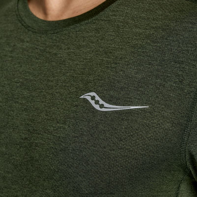 Saucony Men Stopwatch Long Sleeve 8460X338 Climbing Ivy Heather