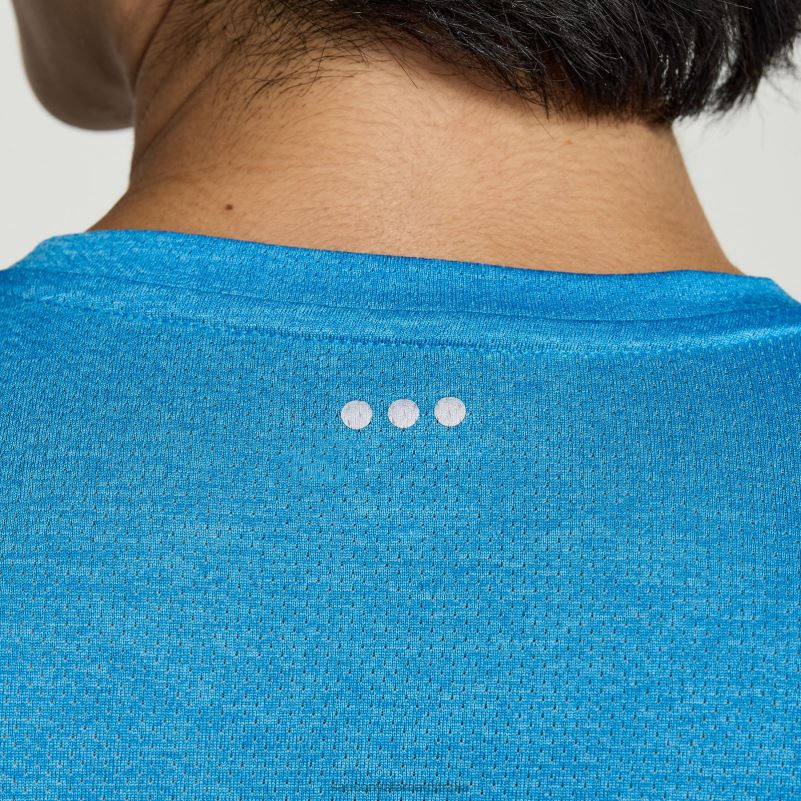 Saucony Men Stopwatch Long Sleeve 8460X339 Azure Heather