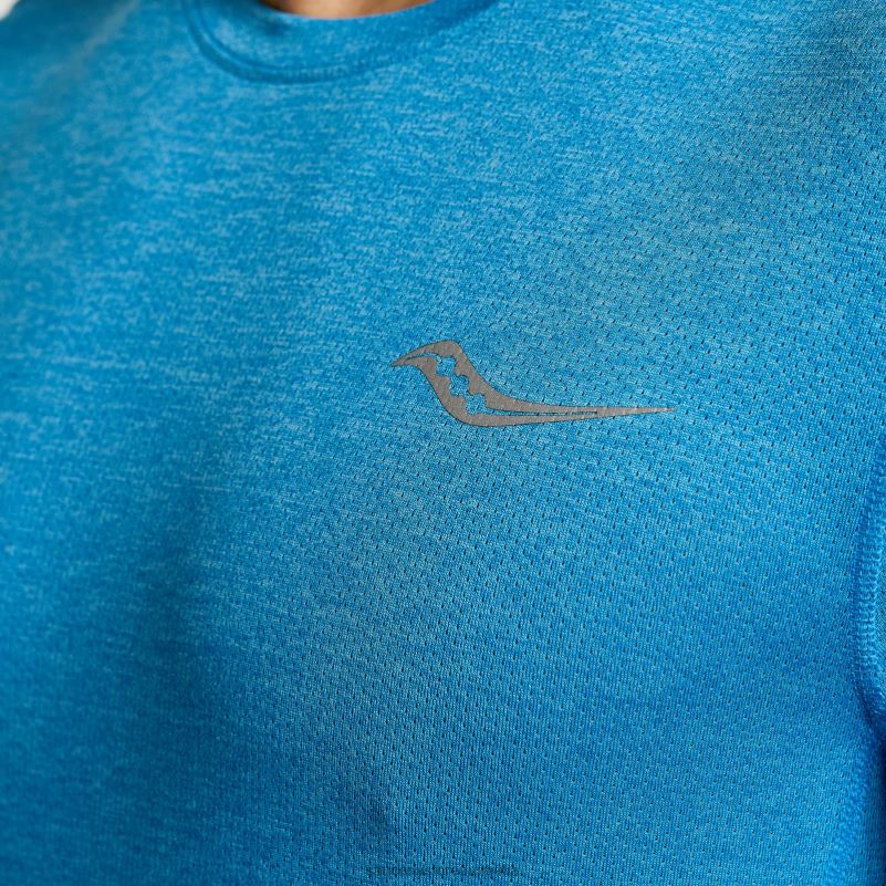 Saucony Men Stopwatch Long Sleeve 8460X339 Azure Heather