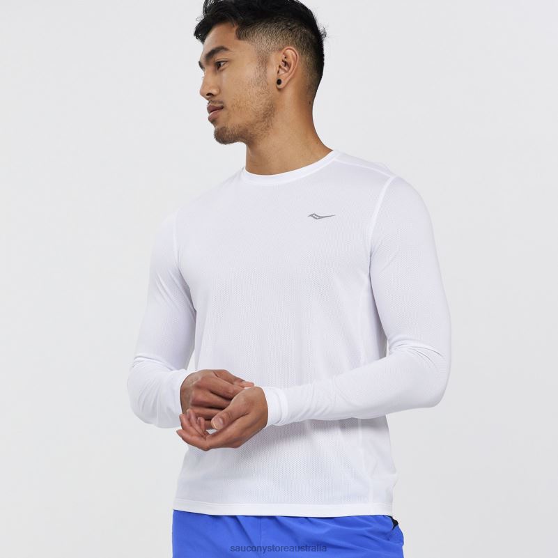 Saucony Men Stopwatch Long Sleeve 8460X343 White