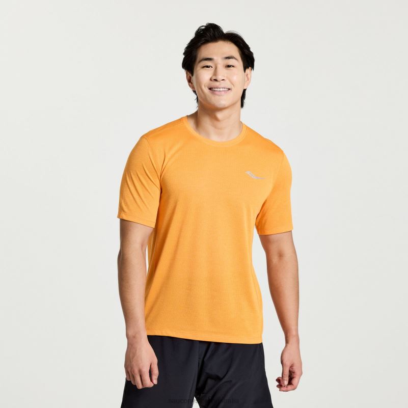 Saucony Men Stopwatch Short Sleeve 8460X319 Marigold Heather