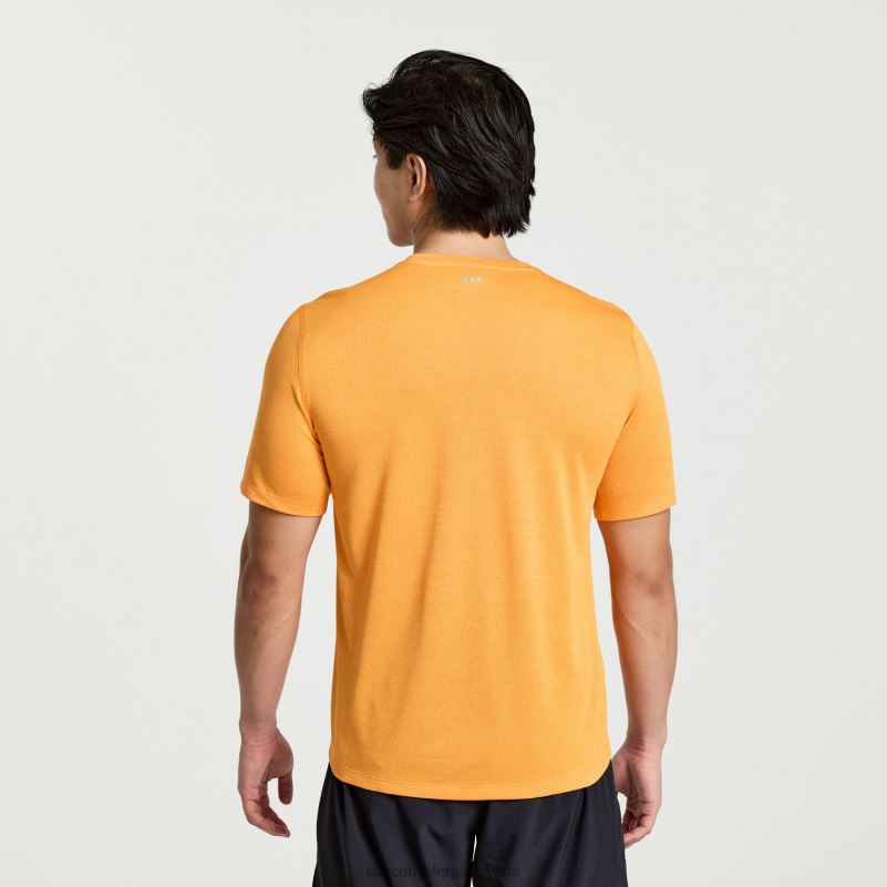 Saucony Men Stopwatch Short Sleeve 8460X319 Marigold Heather