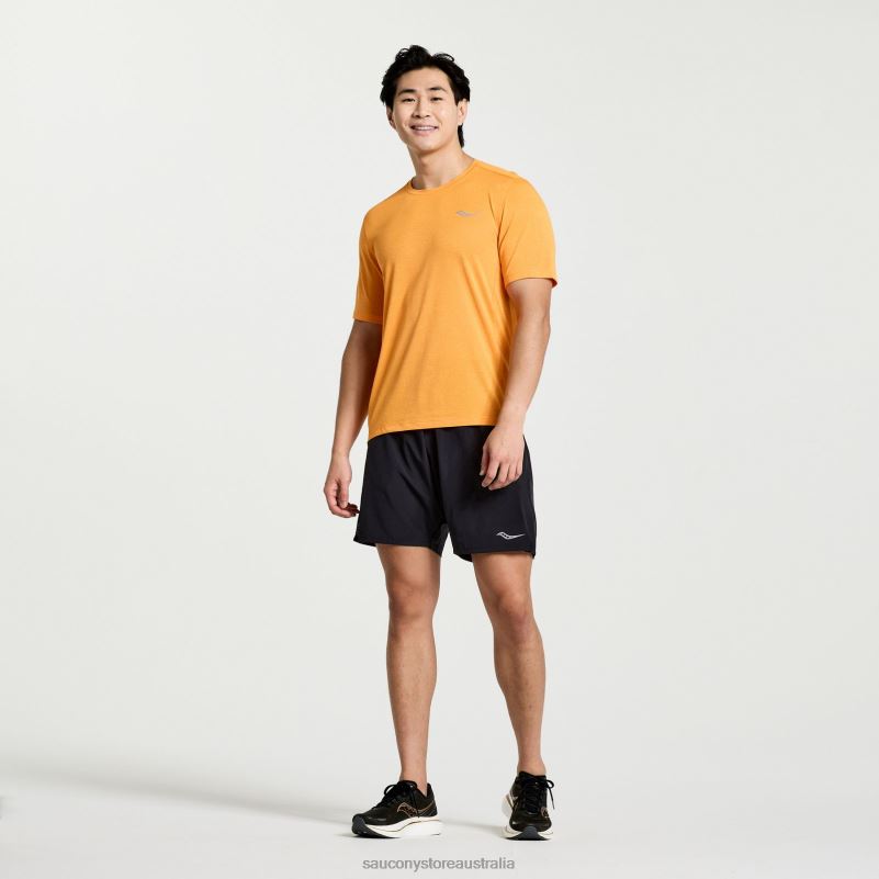 Saucony Men Stopwatch Short Sleeve 8460X319 Marigold Heather