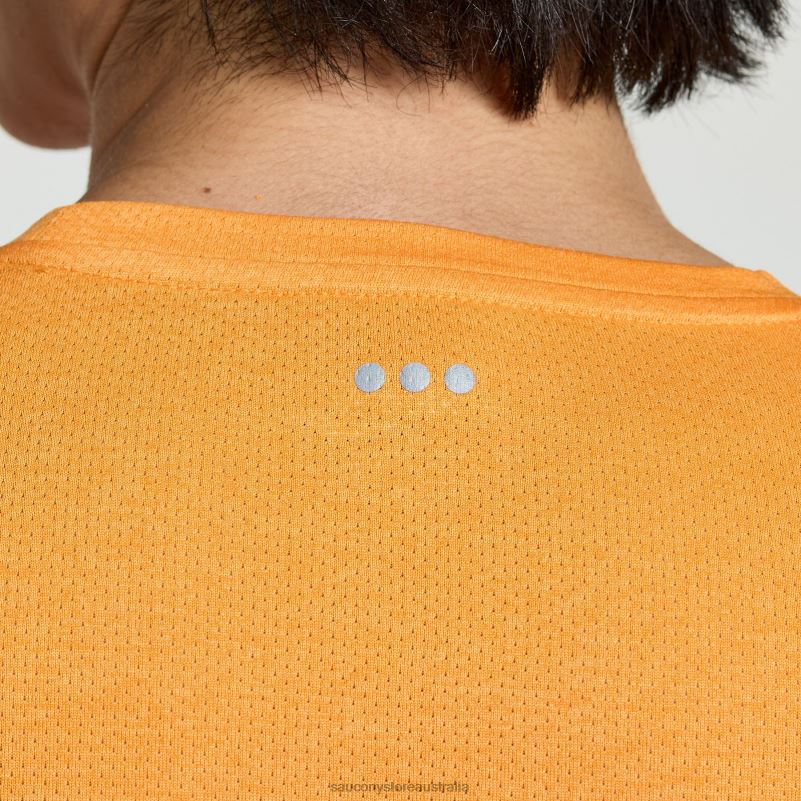 Saucony Men Stopwatch Short Sleeve 8460X319 Marigold Heather