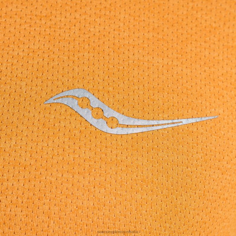 Saucony Men Stopwatch Short Sleeve 8460X319 Marigold Heather