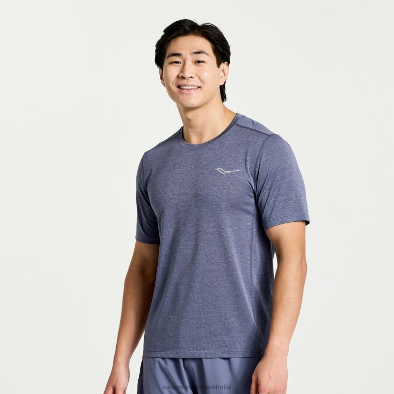 Saucony Men Stopwatch Short Sleeve 8460X323 Horizon Heather