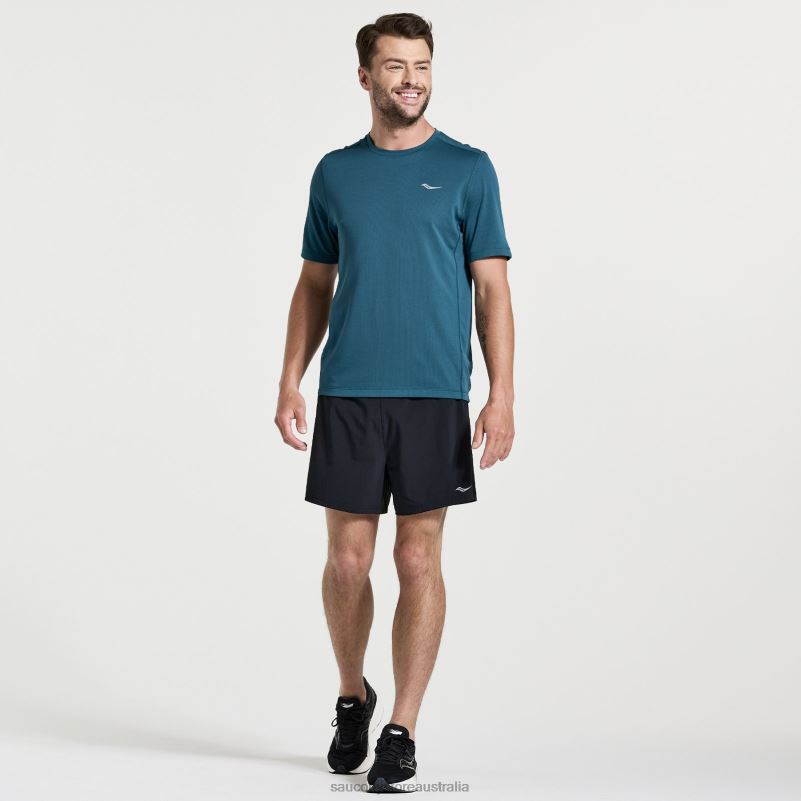 Saucony Men Stopwatch Short Sleeve 8460X325 Lagoon