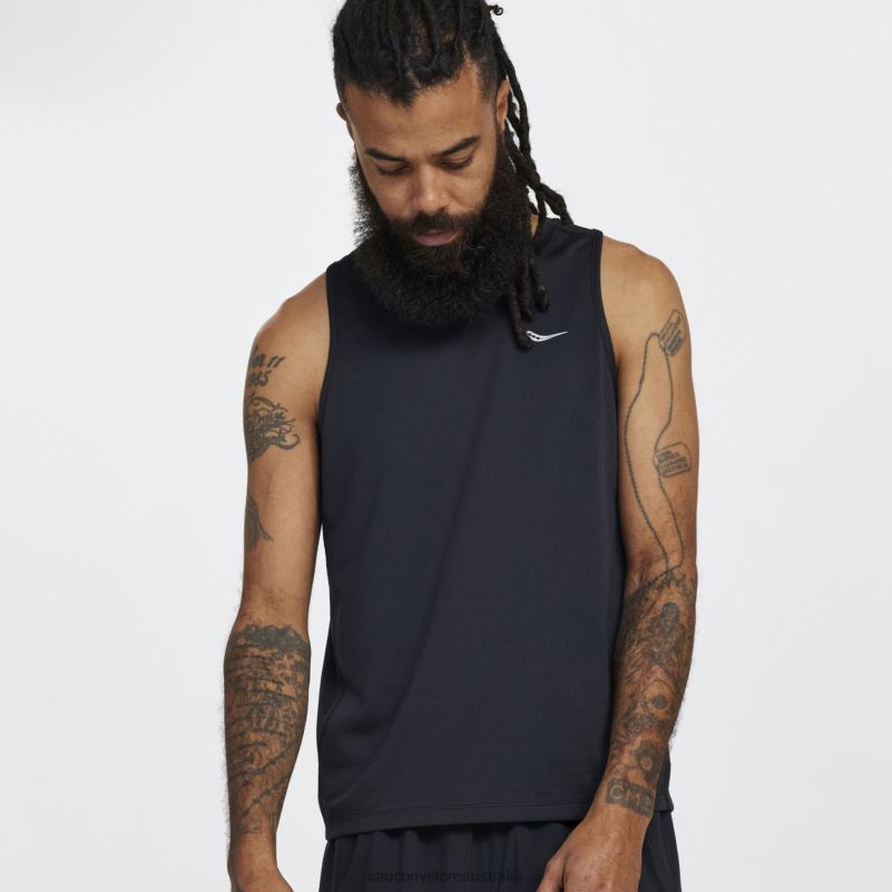 Saucony Men Stopwatch Singlet 8460X303 Black
