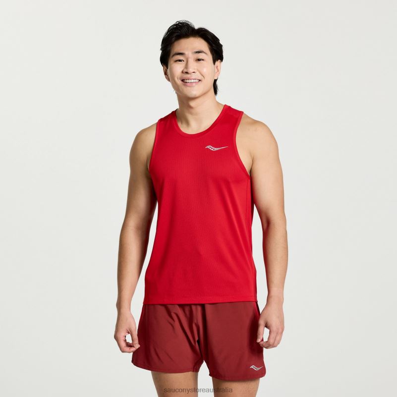 Saucony Men Stopwatch Singlet 8460X305 Poppy