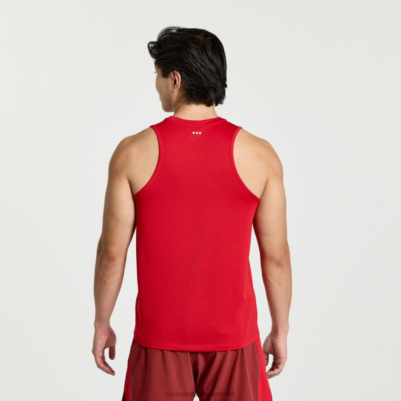 Saucony Men Stopwatch Singlet 8460X305 Poppy