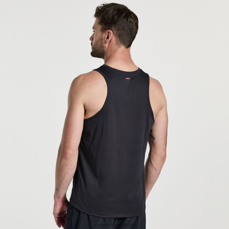 Saucony Men Stopwatch Singlet 8460X306 Black Graphic