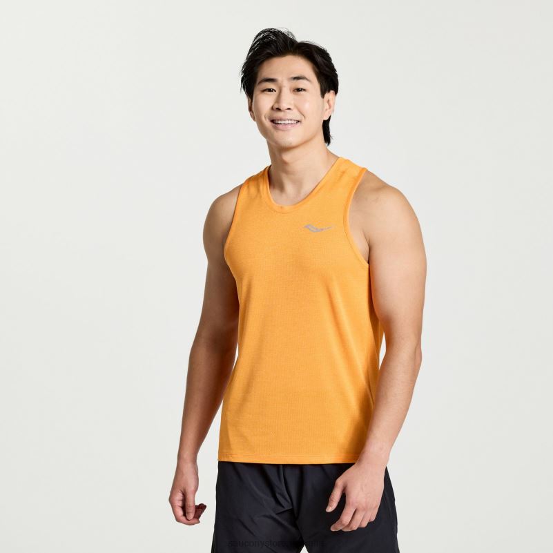 Saucony Men Stopwatch Singlet 8460X309 Marigold Heather