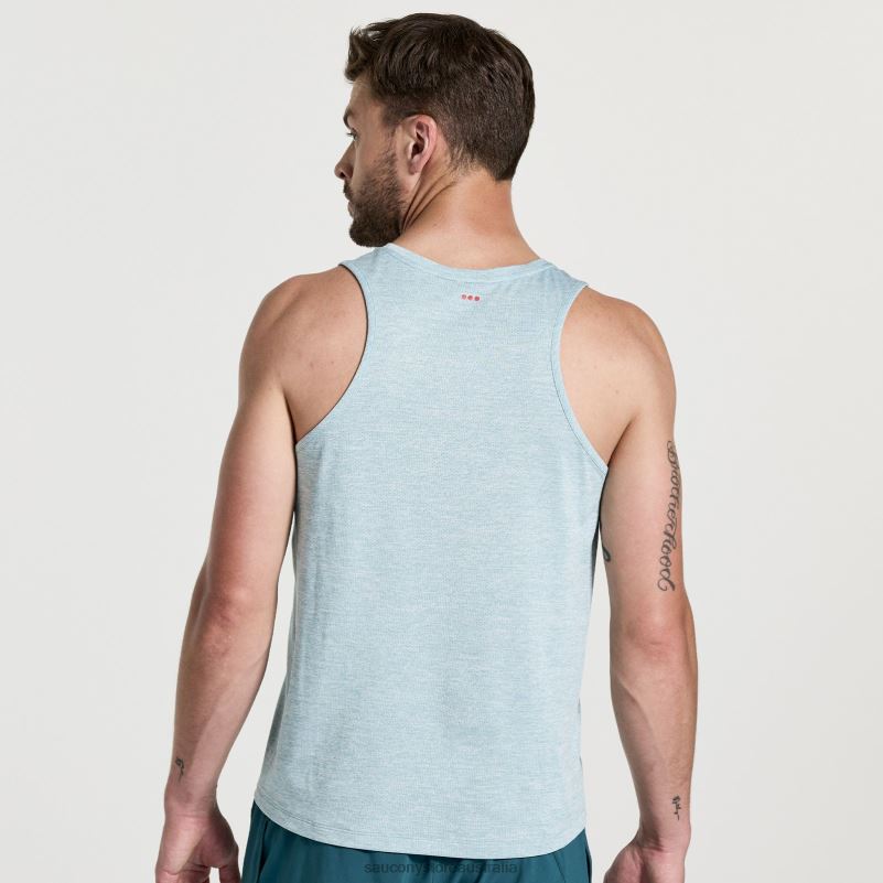 Saucony Men Stopwatch Singlet 8460X310 Rainfall Heather