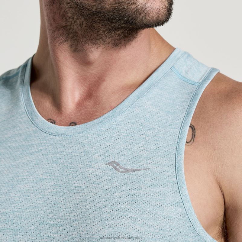 Saucony Men Stopwatch Singlet 8460X310 Rainfall Heather