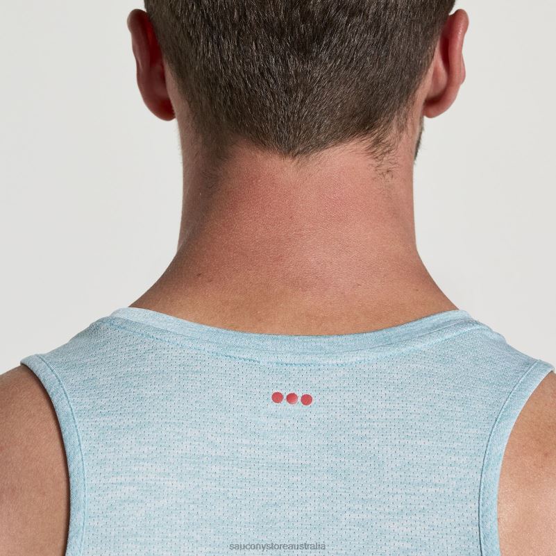 Saucony Men Stopwatch Singlet 8460X310 Rainfall Heather