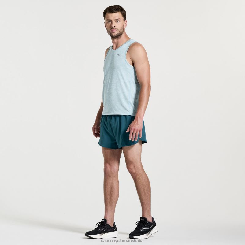 Saucony Men Stopwatch Singlet 8460X310 Rainfall Heather