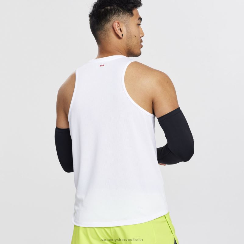 Saucony Men Stopwatch Singlet 8460X314 White