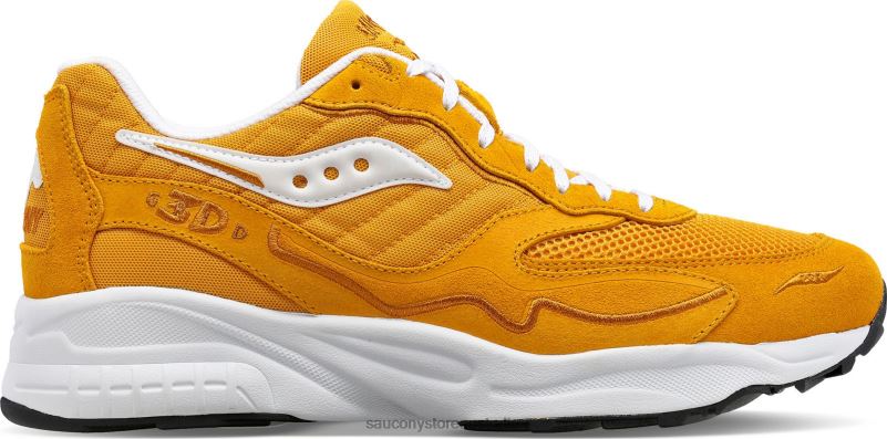 Saucony Men 3D Grid Hurricane 8460X198 Mustard/White