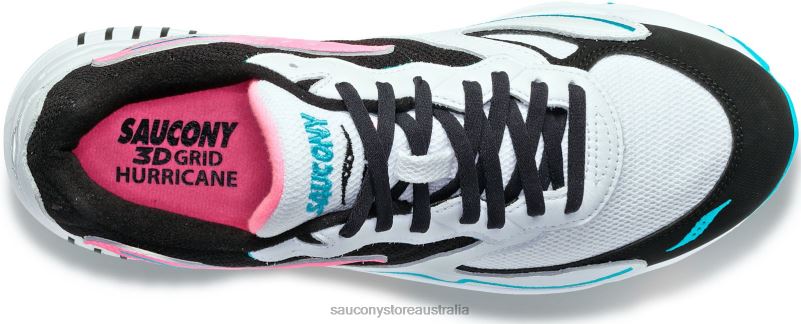 Saucony Men 3D Grid Hurricane 8460X199 White/Black/Pink