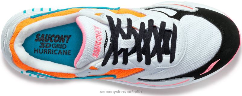 Saucony Men 3D Grid Hurricane 8460X200 White/Orange