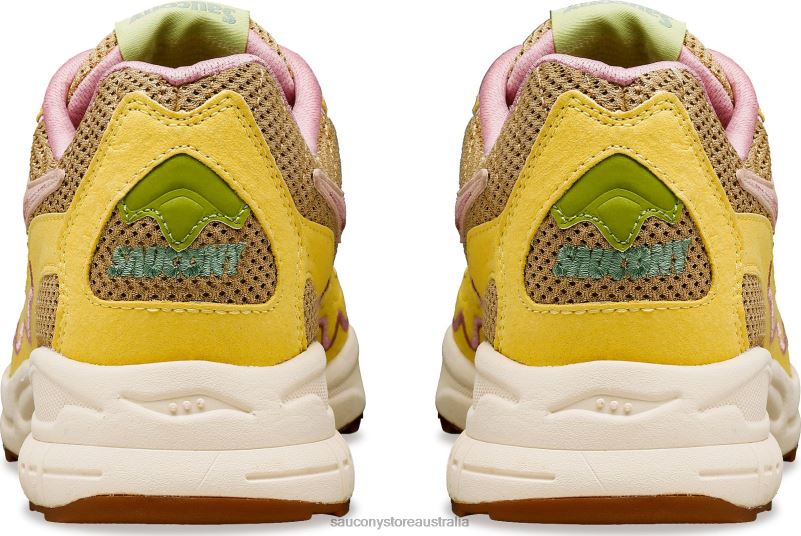 Saucony Men 3D Grid Hurricane Mushroom 8460X180 Tan/Light Yellow