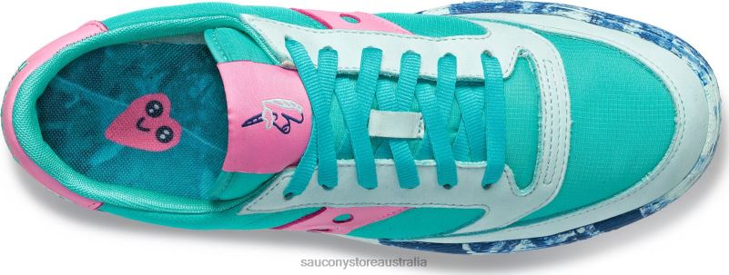 Saucony Men An-Nour Jazz Court 8460X234 Aqua/Pink