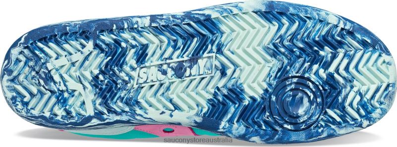 Saucony Men An-Nour Jazz Court 8460X234 Aqua/Pink