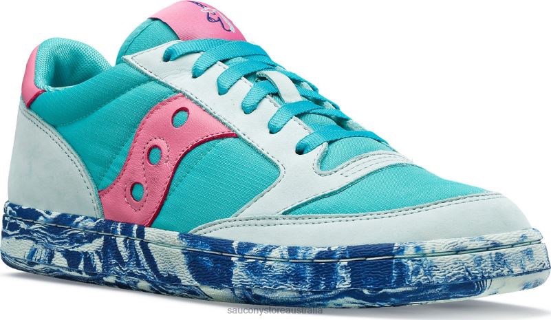 Saucony Men An-Nour Jazz Court 8460X234 Aqua/Pink