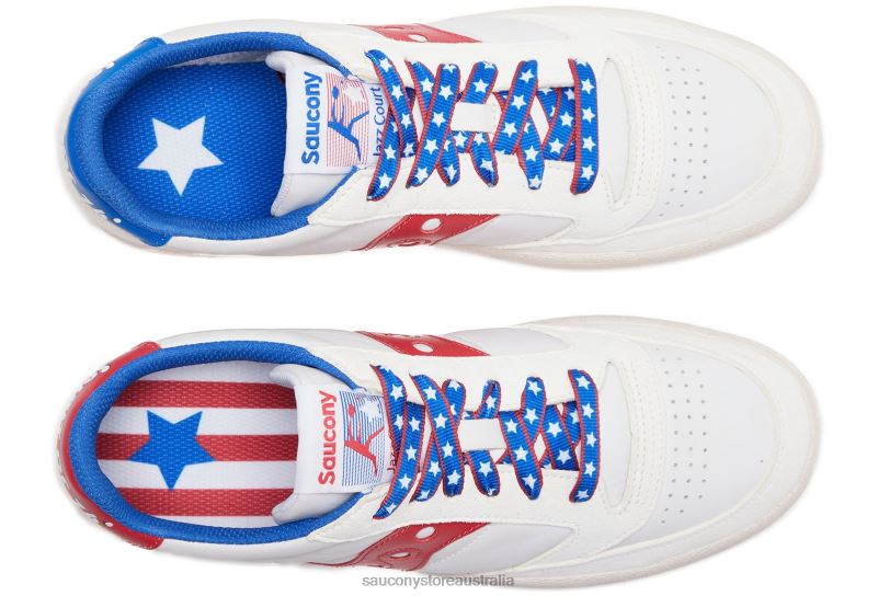 Saucony Men Jazz Court 1776 8460X176 White/Red