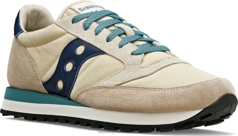 Saucony Men Jazz Original Stonewash 8460X214 Tan/Navy