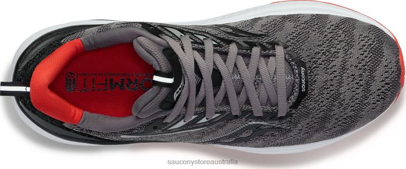 Saucony Men Echelon 9 8460X94 Charcoal/Red Sky