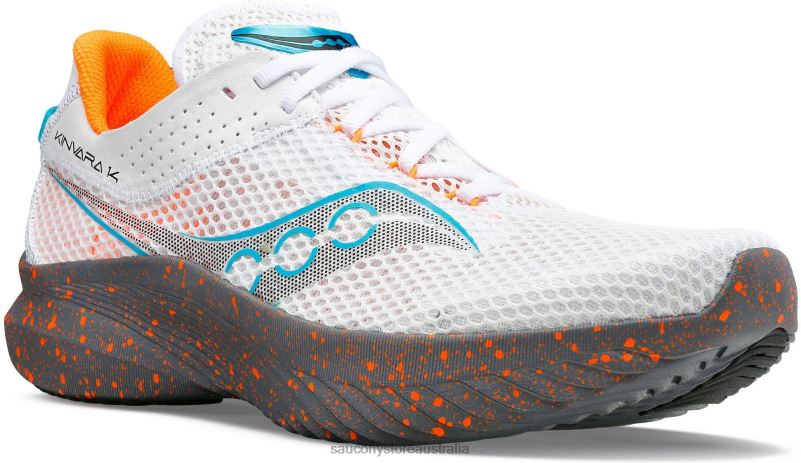 Saucony Men Kinvara 14 8460X26 White/Gravel