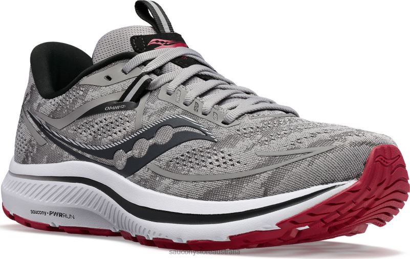Saucony Men Omni 21 Wide 8460X114 Alloy/Garnet