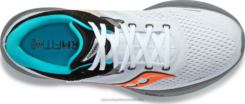 Saucony Men Ride 16 8460X11 White/Gravel