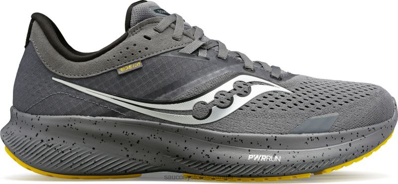 Saucony Men Ride 16 8460X7 Gravel/Sulphur