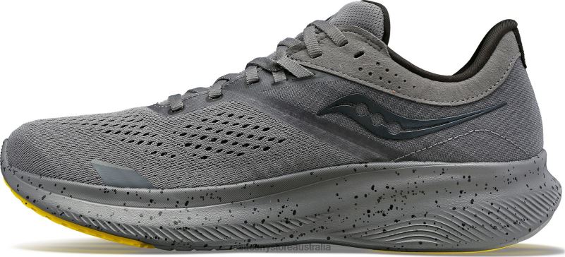 Saucony Men Ride 16 8460X7 Gravel/Sulphur