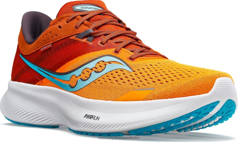 Saucony Men Ride 16 Wide 8460X119 Marigold/Lava