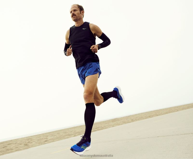 Saucony Men Tempus 8460X19 Blue Raz/Acid