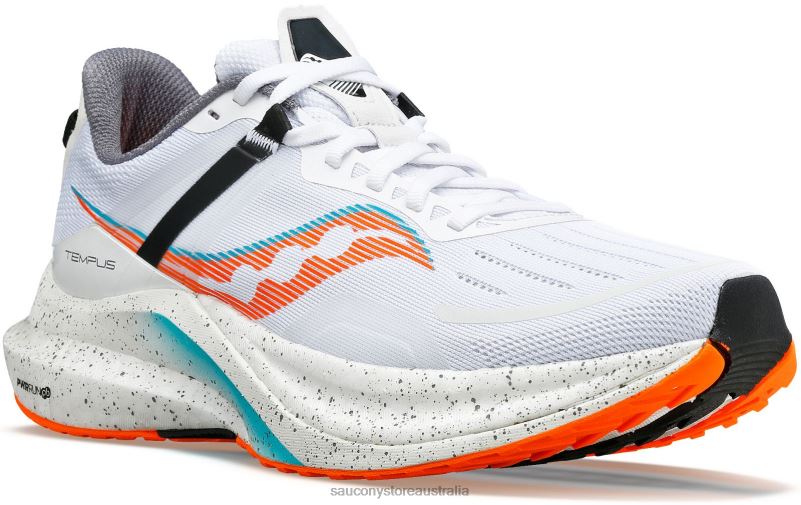 Saucony Men Tempus 8460X25 White/ViZiOrange