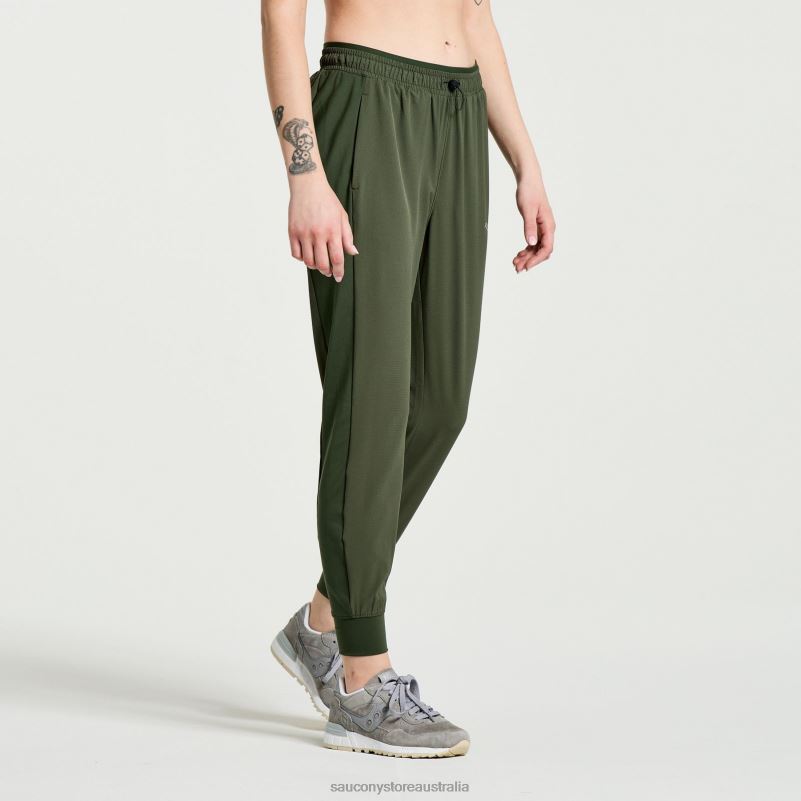 Saucony Women Boston Woven Pant 8460X830 Climbing Ivy