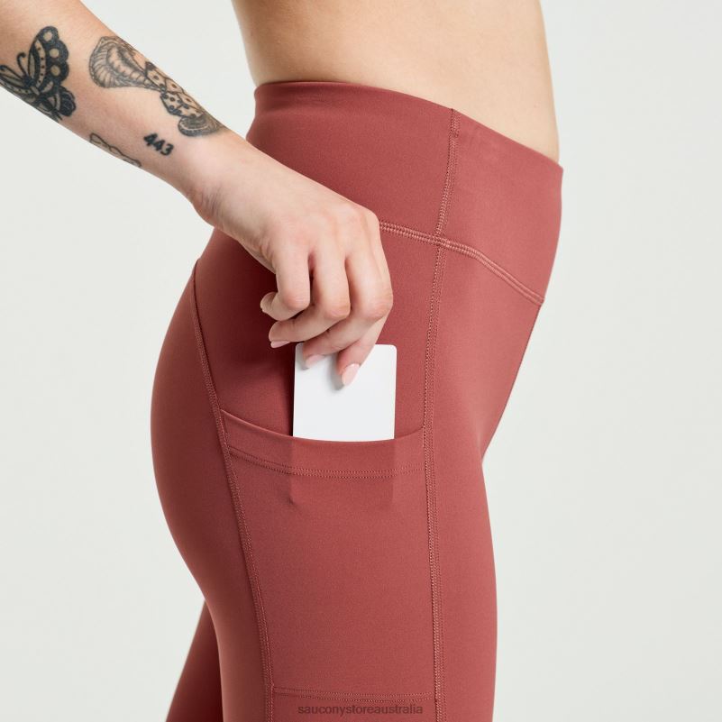 Saucony Women Fortify Crop Tight 8460X813 Apple Butter