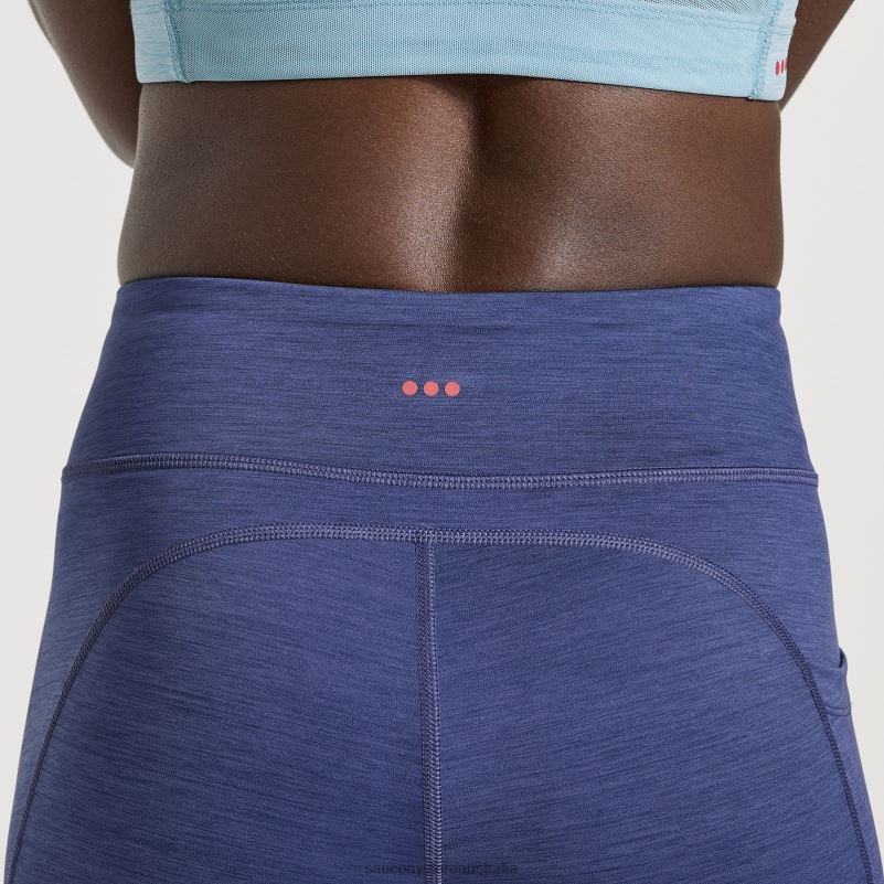 Saucony Women Fortify Crop Tight 8460X814 Sodalite Heather