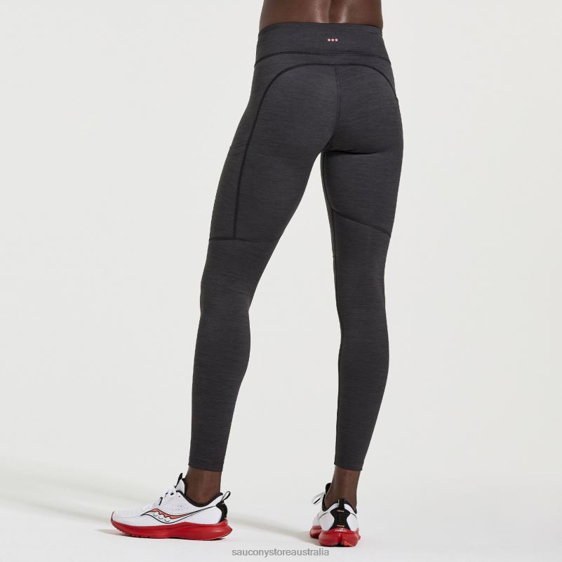 Saucony Women Fortify Tight 8460X859 Black Heather